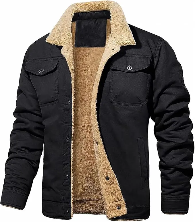 Cargo Fleece Lined Cotton Jacket